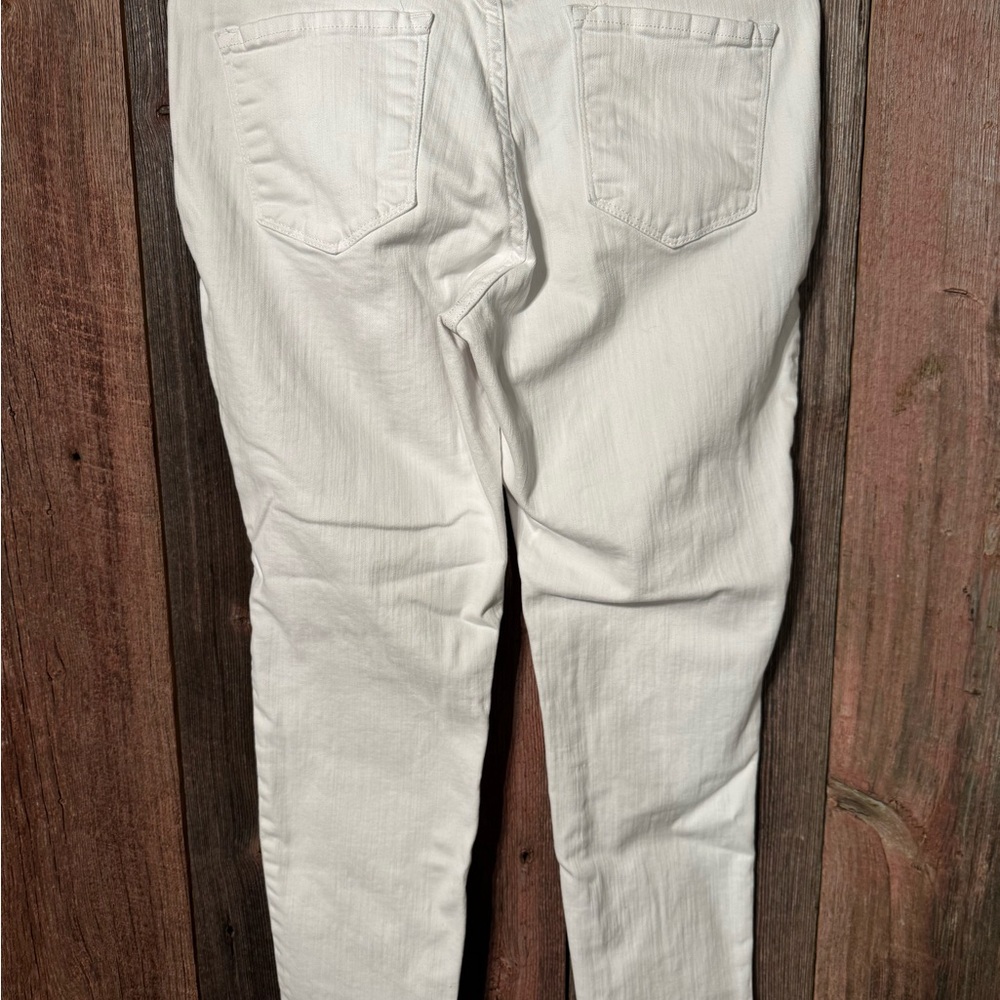 Nine West Womens 8 Cream White Skinny Ankle Jeans CBK Style - Picture 5 of 8